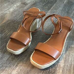 a new day Brown Wedge Sandals